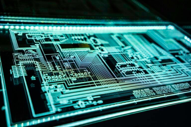 Glowing circuit board, cybersecurity
