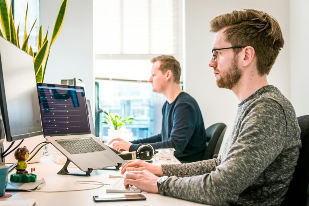 Support engineers at their desks